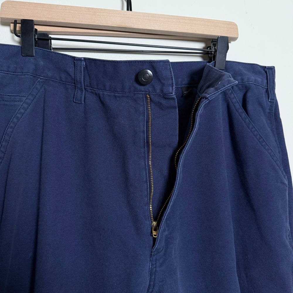 oobe Mens 100% Cotton Pants 38/34 Blue Canvas Utility Carpenter - Picture 10 of 10